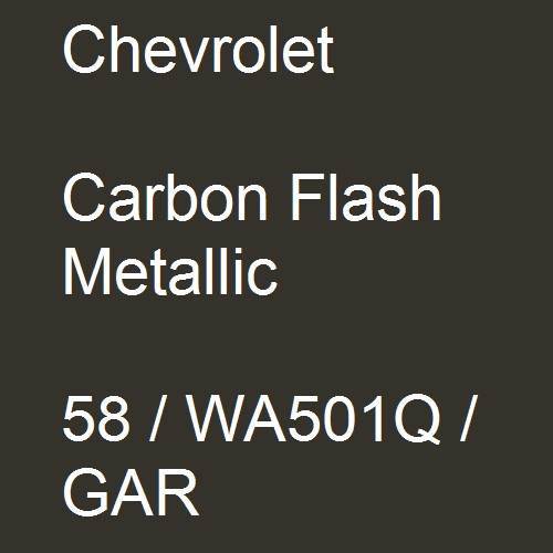 Chevrolet, Carbon Flash Metallic, 58 / WA501Q / GAR.